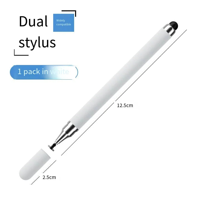 Double Head Capacitor Pen Disc Silicone Head Dual-purpose Stylus Video Clip Drawing Office Retouching Mobile Phone Tablet Pen