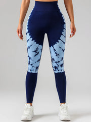 Moisture-Wicking, And Stretchy Tie-dye Women's Yoga Leggings With High Waistband Perfect For Outdoor Activities And Fitness