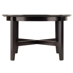 Round Coffee Table Espresso Modern Living Room Furniture