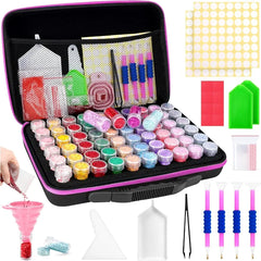 FUNDAFUL Diamond Painting Storage Containers 60 Slots Diamond Art Accessories and Tools Diamond Art Organizer with Diamond Pain