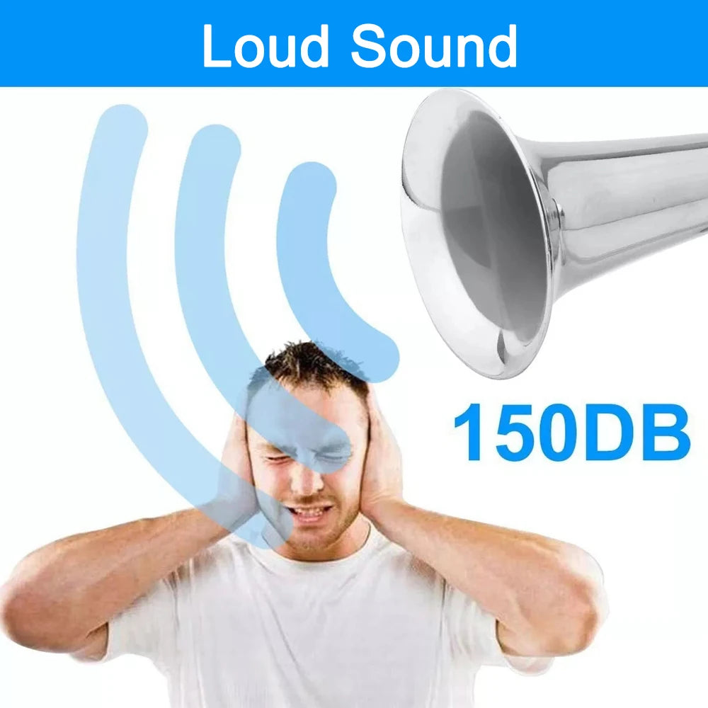 150dB Dual Trumpet Air Horn Loud Electric Horn 12 V with Compressor for Car Truck Marine Boat