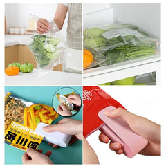 1/2PCS Mini Plastic Bag Sealer Machine Storage Bag Clip Sealing Storage Machine Portable Sealer Food Packing Seal Kitchen Gadget