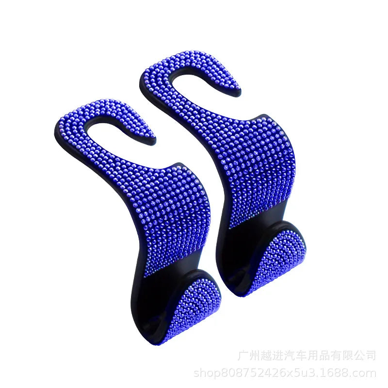 Bling Vehicle Seat Headrest Hook Front Seat, Car Hook Bling Automotive Hangers for Purse, Bag, Handbag, Grocery, Car Accessories