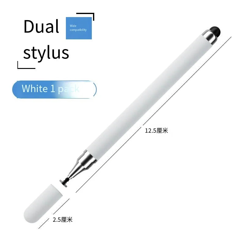 Double Head Capacitor Pen Disc Silicone Head Dual-purpose Stylus Video Clip Drawing Office Retouching Mobile Phone Tablet Pen