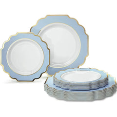 " OCCASIONS " 50 Plates Pack 25 Guests -Heavyweight Wedding Party Disposable Plastic Plate Set -(25x10.5'' Dinner + 25x8'' Sala