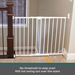 North States MyPet Wide ClearPath Staircase and Hallway Pet Gate: 28.68"-47.85" Wide Dog Gate. Hardware Mount Dog Gates for The