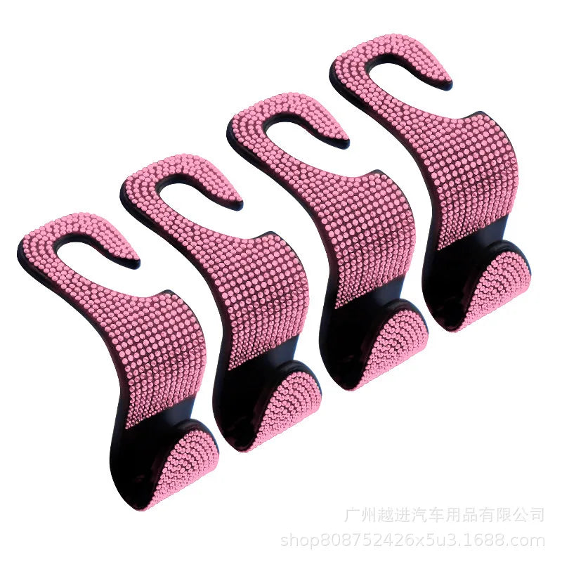 Bling Vehicle Seat Headrest Hook Front Seat, Car Hook Bling Automotive Hangers for Purse, Bag, Handbag, Grocery, Car Accessories