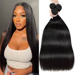 Long Human Hair Bundles brazilian Straight Hair Bundles 32 36 38 40 inches 1/3/4 PCS Thick Natural Remy 100% Human Hair wigs