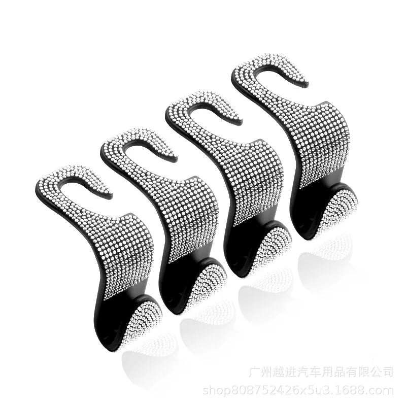 Bling Vehicle Seat Headrest Hook Front Seat, Car Hook Bling Automotive Hangers for Purse, Bag, Handbag, Grocery, Car Accessories