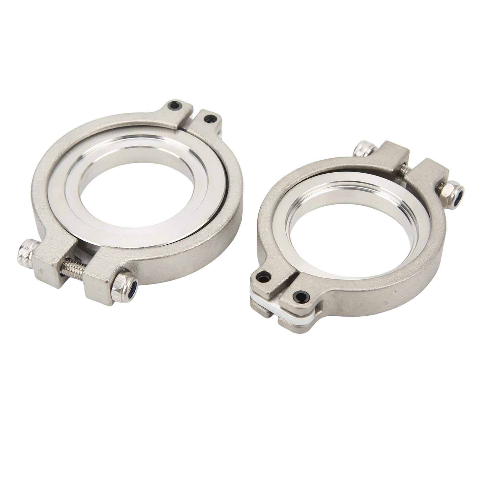 44 mm Wastegate V Band Clamp Set Stainless Steel Inlet Flang Repair Kit Replacement for TiAL MV‑R and MV‑S