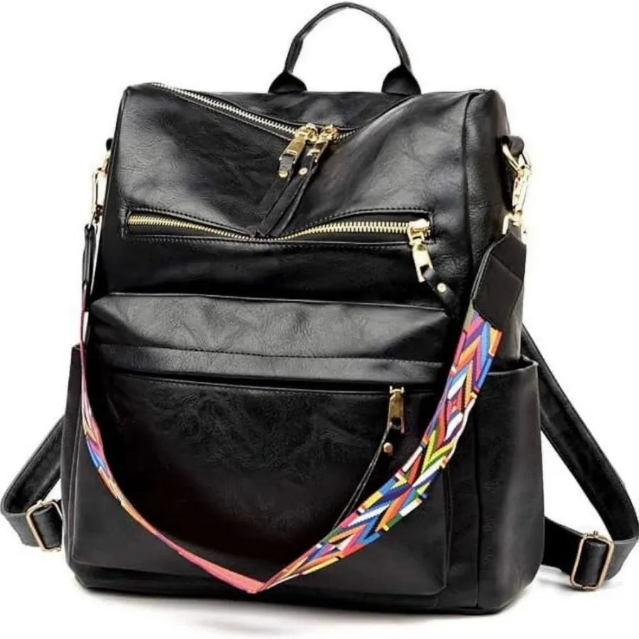 PU Leather Backpack Purse Women Convertible Ladies Fashion Casual Large School Shoulder Bags