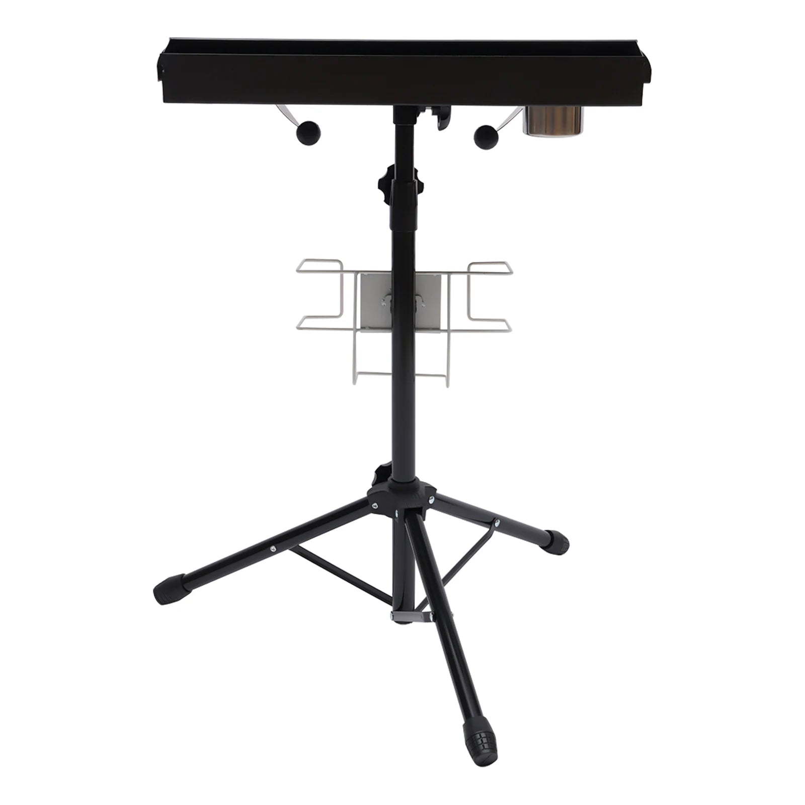 Tattoo Work Station Collapsible Tripod Tray Stand Height Adjustable Desk Stable Workbench Black