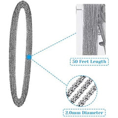 50 Feet Stainless Steel Chains for Jewelry Making Anezus Jewelry Chain Bulk Small Metal Chains with 100 Jump Rings 30 Lobster C