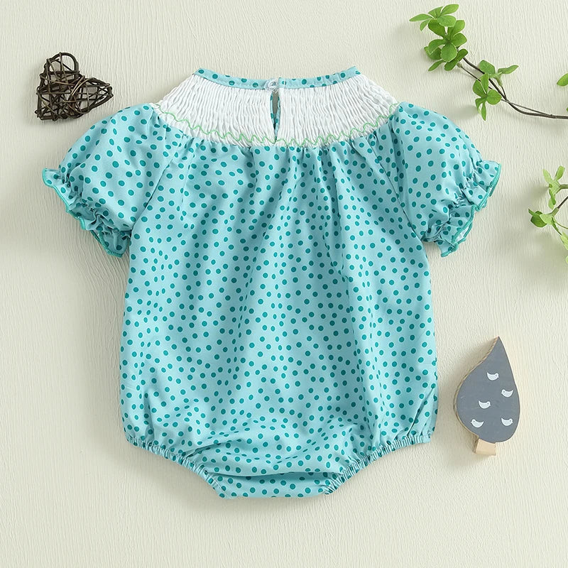 Infant Girls Romper Adorable Striped Camouflage Print with Duck Embroidery Short Sleeve Jumpsuit for Toddler Casual Outfit