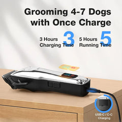 Dog Clippers for Grooming for Thick Heavy Coats Professional Pet Grooming Clippers Supplies Kit Low Noise Rechargeable Stainles