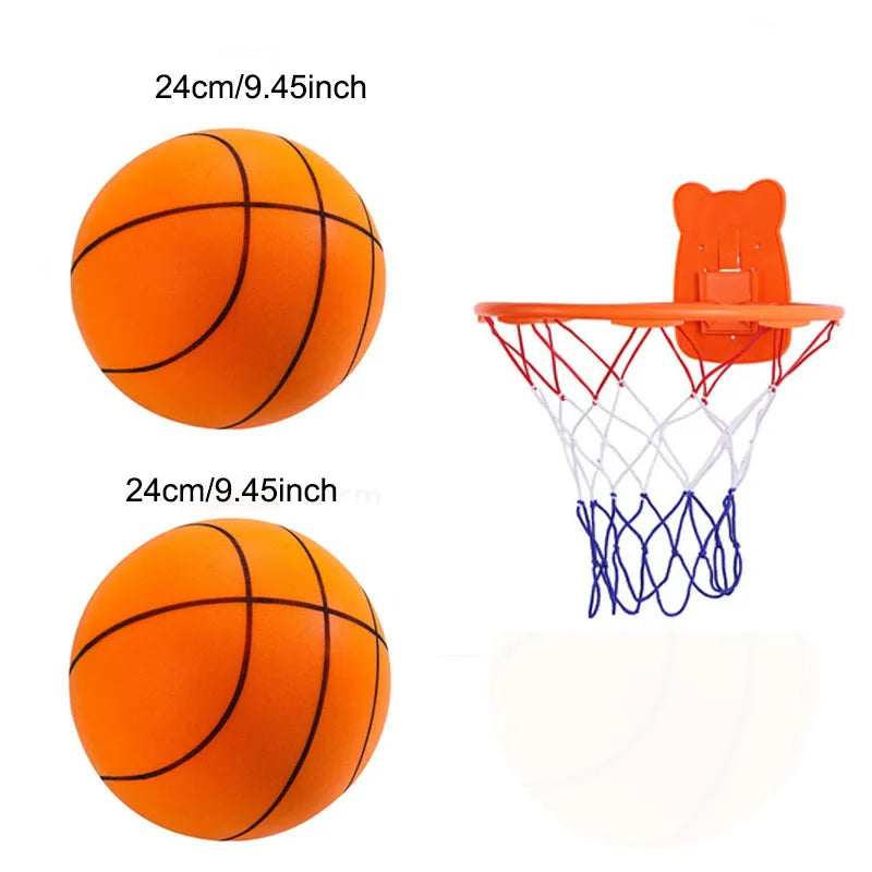 New Silent Basketball PU High Density Foam Mute Ball Size 3/5/7 Indoor Bouncing Basketball Quiet No Noise Children Sports Toys