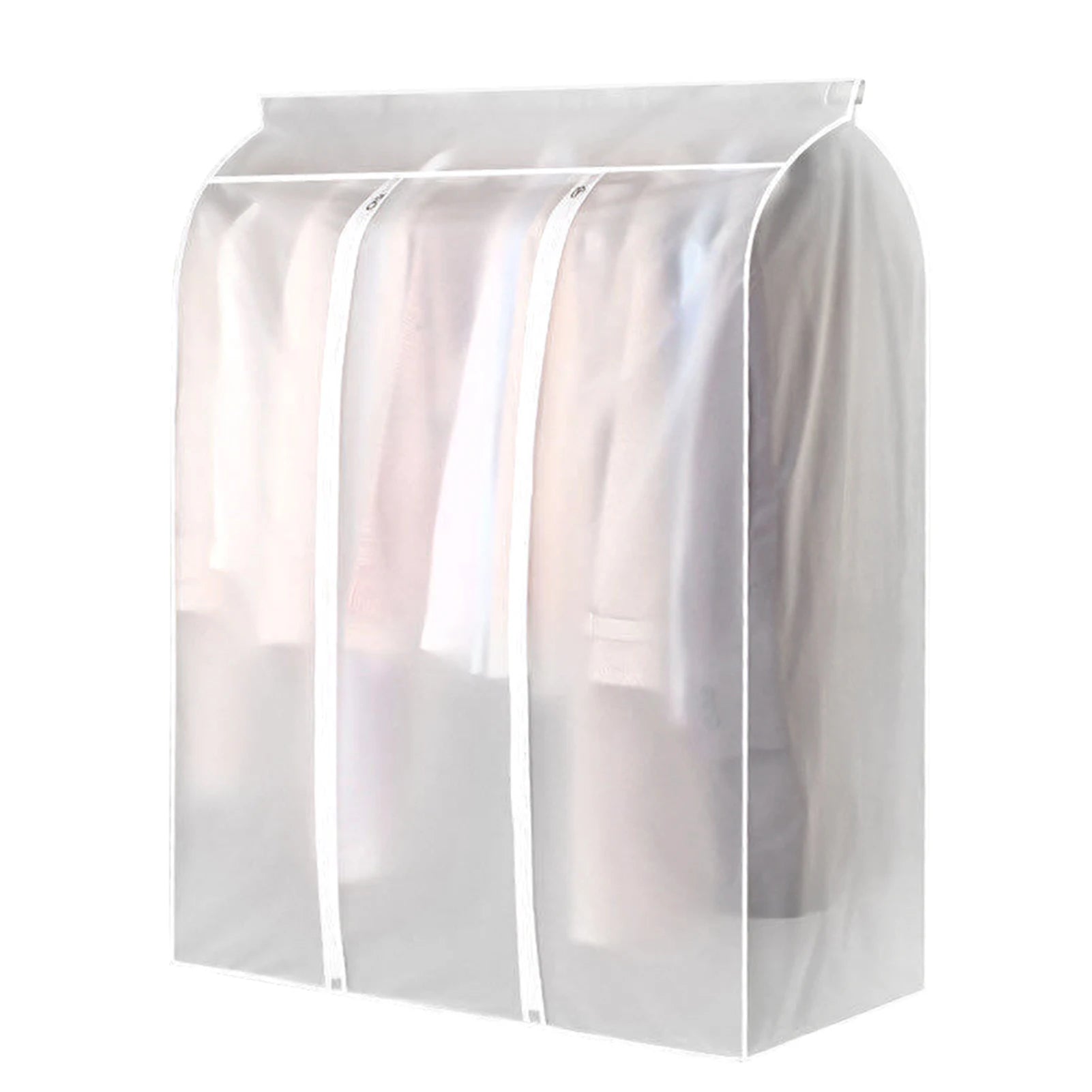 Clothes Cover Protector Hanging Garment Storage Bag Translucent Waterproof Hanging Storage Bag for Wardrobe with Full Zipper