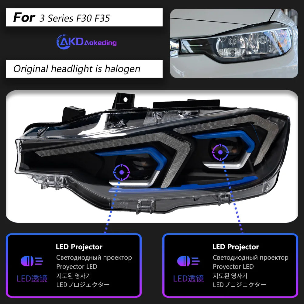 Car Lights for BMW F30 LED Headlight Projector Lens F31 Head Lamp 318i 320i 325i 328i 330i 335i DRL Automotive Accessories