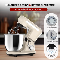 1pc Stand Mixer, Tilt-head Mixers, Kitchen Electric Dough Mixer, For Household Aids, 300W 3.8QT Stainless Steel Bowl, US Plug